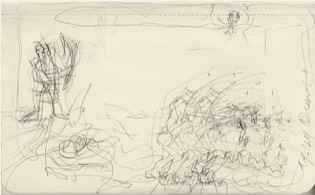 Traum-A | Dessert | Bleistift auf Papier | 10 x 16 cm | 2024