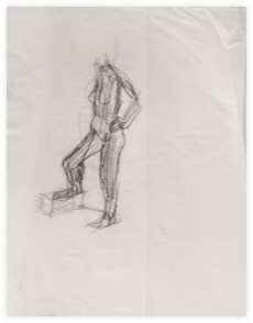 Study of a young woman | Bleistift auf Papier | 1996