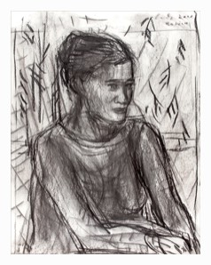 o. T. | K. B. | Kohle auf Papier | 60 x 44 cm | 2001
