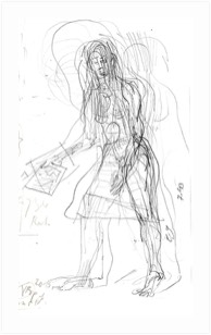 * o. T. | V. B. mit Brief | Bleistift auf Papier | 2013