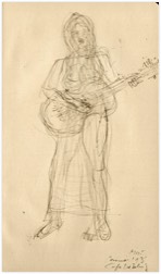 * o. T. | C. | Gitarre | Bleistift auf Papier | 2013