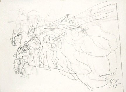 o. T. | Traum-A | long time short | Bleistift auf Papier | 40 x 60 cm | 2009