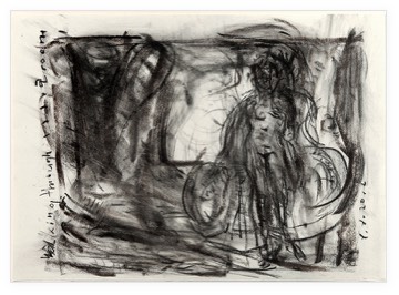  walking through a room | Kohle auf Papier | 2016 