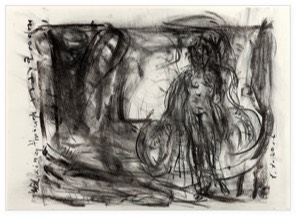  walking through a room | Kohle auf Papier | 2016 