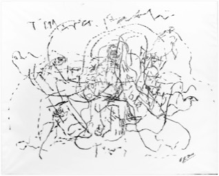 for a long Time short | therapathic System | Kohle Papier | 80 x 120 cm | 2019  (1986-2019)