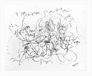 therapathic System | Traum-A | for a long Time short | Kohle Papier | 80x120 cm | 2019/1986-2019