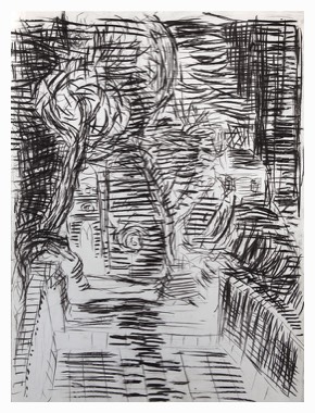 * o. T. | Lawford Rd. | Kohle Papier | 74 x 50 cm | 1987