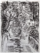 * o. T. | Lawford Rd. | Terrasse | Kohle Papier | 74 x 50 cm | 1987