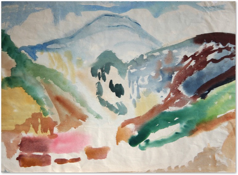 Aquarell, 24 x 30 cm, 1968