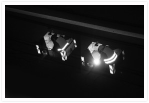 Schienenfräser 4 sw Fotografie