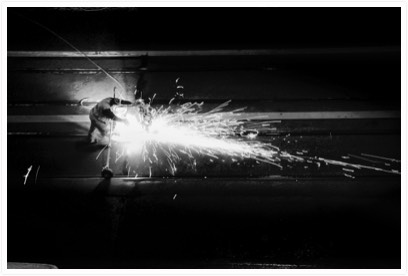 Schienenfräser 1 sw Fotografie