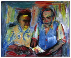 Ehepaar | Öl auf LW | ca. 85 x 110 cm | 2000