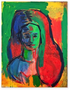 * Portrait G. | Acryl auf LW | 70 x 90 cm | 1997