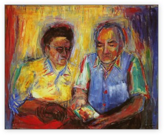 Ehepaar | Öl auf LW | ca. 85 x 110 cm | 2000 | Auftragsarbeit 