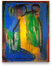 Haus | Gestirne | Acryl Papier | 64x43 cm | 1999