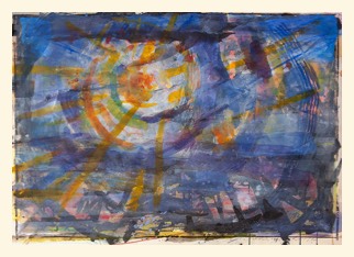 Himmel Sonne | Wasserfarben auf Papier| 50 x 70 cm | 2012