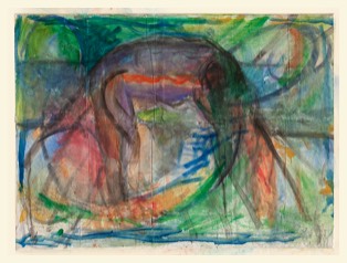 Frau – Garten | Wasserfarben auf Papier| 40 x 60 cm | 2017