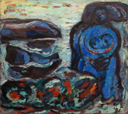 Frau am Meer | Öl auf LW | 130 x 160 cm | 1987