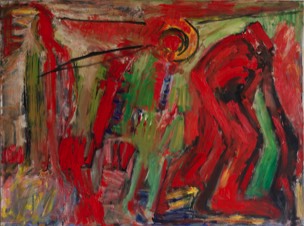 * kopflos | Öl auf LW | 100 x 140 cm | 1996