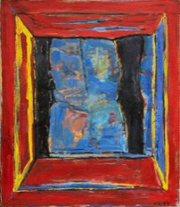 o. T. | Fenster | Öl auf LW | 125 x 115 cm | 1991