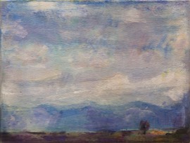 Landschaft | Pigment und Bindemittel auf LW | 32 x 42 cm | 2014