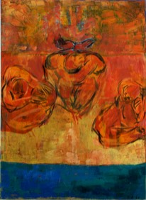 three people, river | 180 x 145 cm | 1990