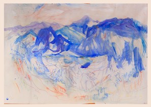 Landschaft | Blick vom Dürrnbachhorn | Wasserfarben auf Papier| 70 x 90 cm | 2024