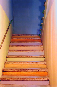 Farbgestaltung für eine Kellerstreppe | Blutenburgstrasse | 1996