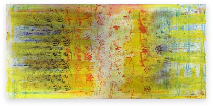 * Walzenbild | horizontal | Pigment und Malerwalze auf Leinwand | 60 x 120 cm | 2002