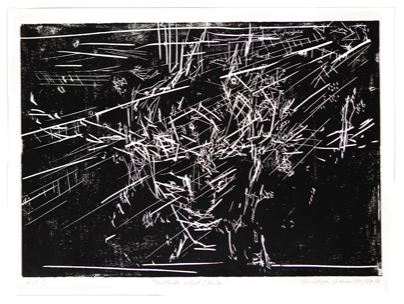 o.T. | Gedankenblitz | Linolschnitt | 47 x 65 cm | 2014